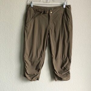 Prana Womens Jasmine Knicker Capri Pants Brown 6 Crop Hiking